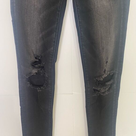 American Eagle Outfitters black Distressed Jeggings 2 - Picture 11 of 15